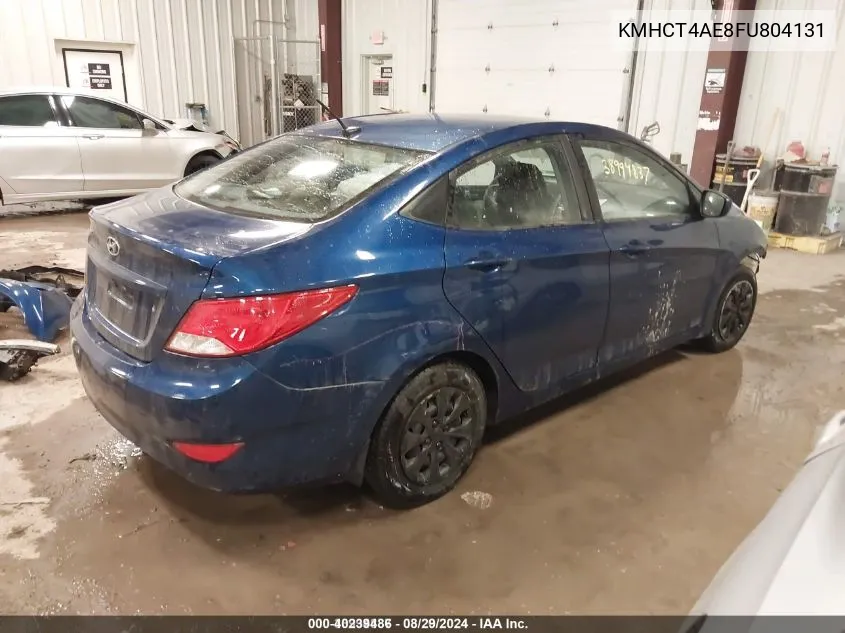 2015 Hyundai Accent Gls VIN: KMHCT4AE8FU804131 Lot: 40239486