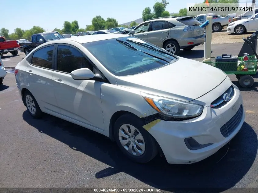 2015 Hyundai Accent Gls VIN: KMHCT4AE5FU927420 Lot: 40246490