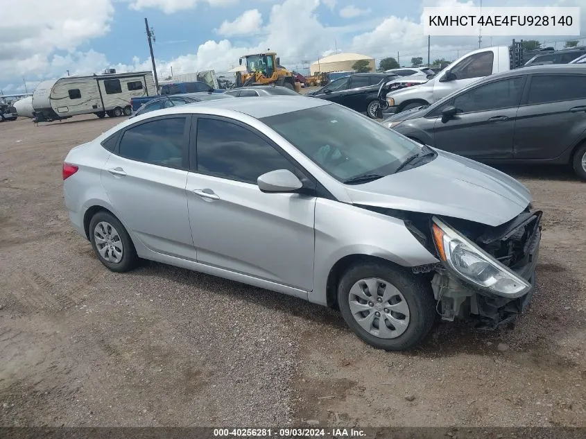 2015 Hyundai Accent Gls VIN: KMHCT4AE4FU928140 Lot: 40256281