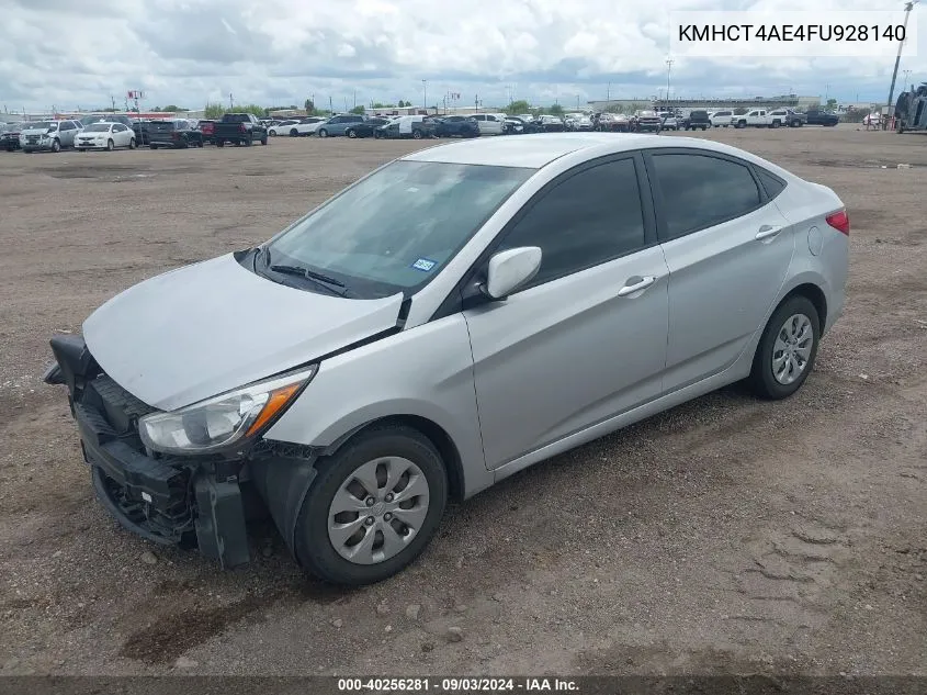 2015 Hyundai Accent Gls VIN: KMHCT4AE4FU928140 Lot: 40256281