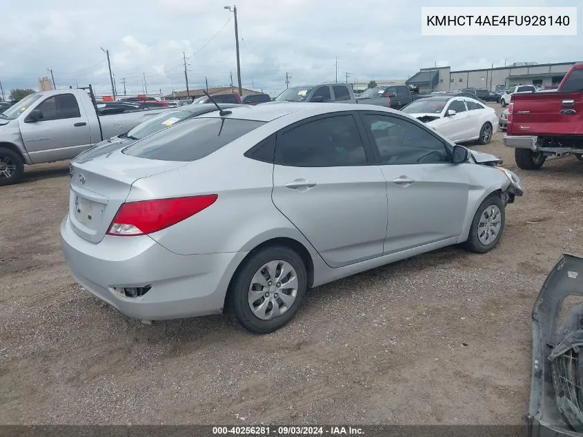 KMHCT4AE4FU928140 2015 Hyundai Accent Gls