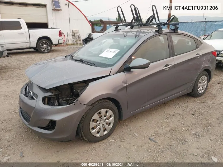 KMHCT4AE1FU931206 2015 Hyundai Accent Gls