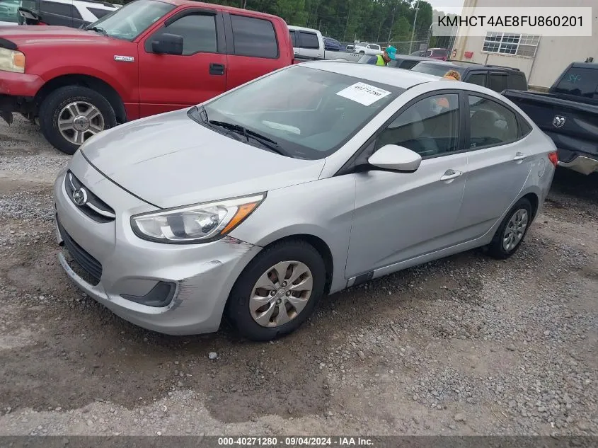 2015 Hyundai Accent Gls VIN: KMHCT4AE8FU860201 Lot: 40271280