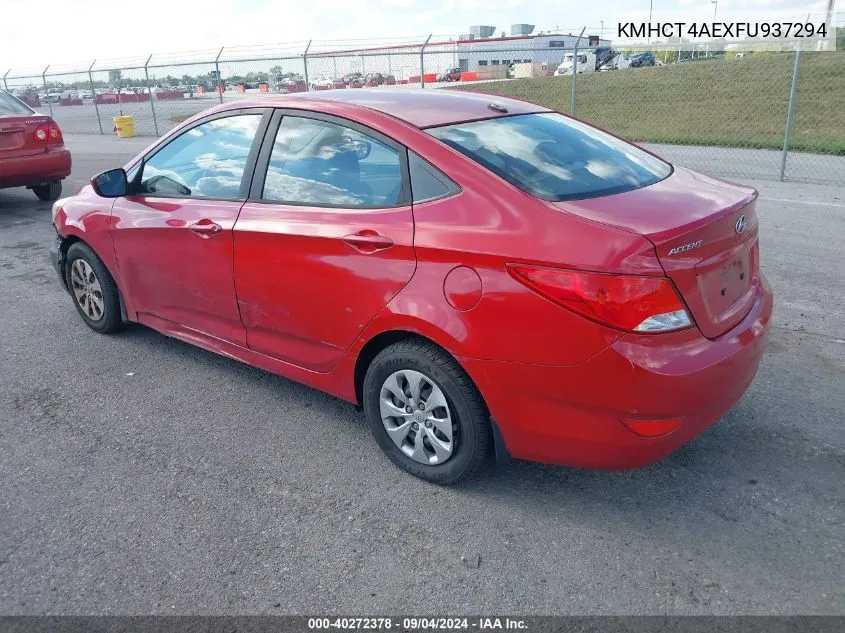 2015 Hyundai Accent Gls VIN: KMHCT4AEXFU937294 Lot: 40272378