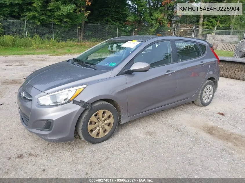 2015 Hyundai Accent Gs VIN: KMHCT5AE4FU225904 Lot: 40274017