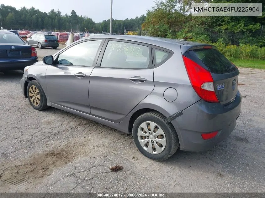 2015 Hyundai Accent Gs VIN: KMHCT5AE4FU225904 Lot: 40274017