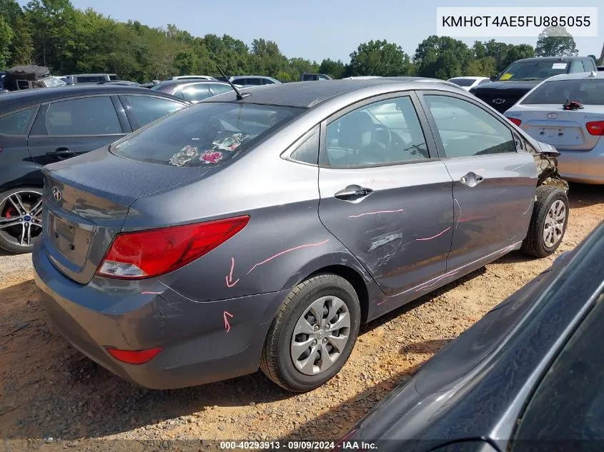 2015 Hyundai Accent Gls VIN: KMHCT4AE5FU885055 Lot: 40293913