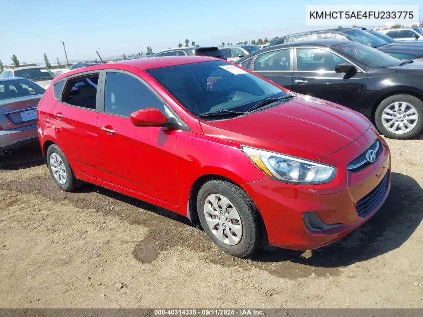 2015 Hyundai Accent Gs VIN: KMHCT5AE4FU233775 Lot: 40314335