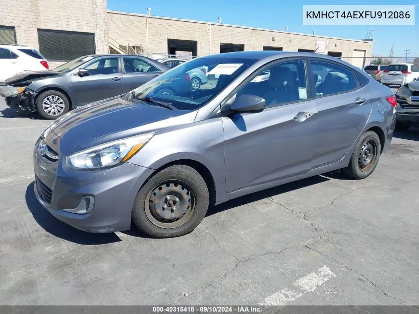 2015 Hyundai Accent Gls VIN: KMHCT4AEXFU912086 Lot: 40315418