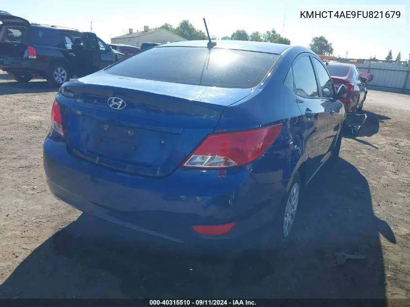 2015 Hyundai Accent Gls VIN: KMHCT4AE9FU821679 Lot: 40315510