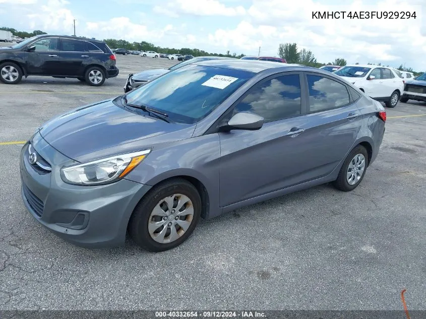 2015 Hyundai Accent Gls VIN: KMHCT4AE3FU929294 Lot: 40332654