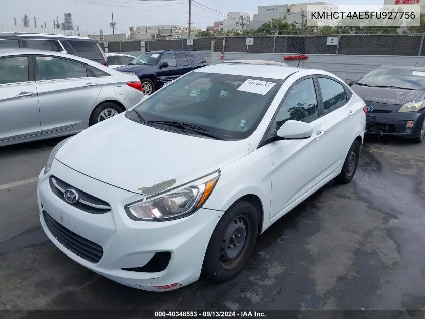 2015 Hyundai Accent Gls VIN: KMHCT4AE5FU927756 Lot: 40348553