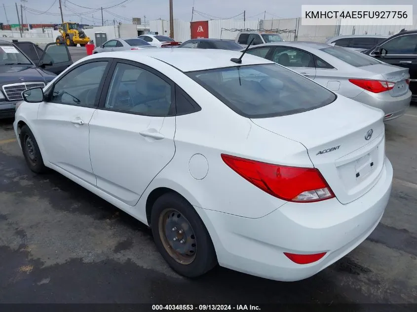 KMHCT4AE5FU927756 2015 Hyundai Accent Gls