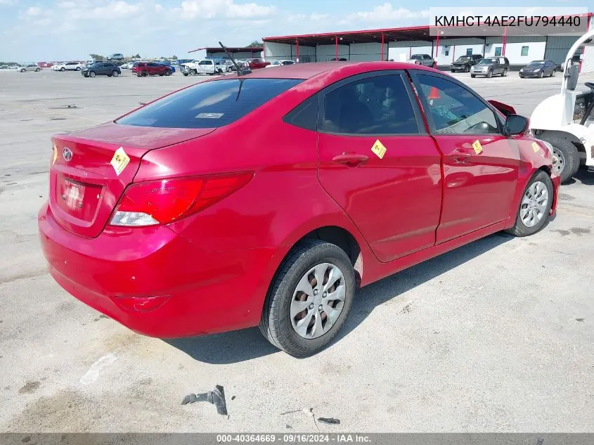 KMHCT4AE2FU794440 2015 Hyundai Accent Gls