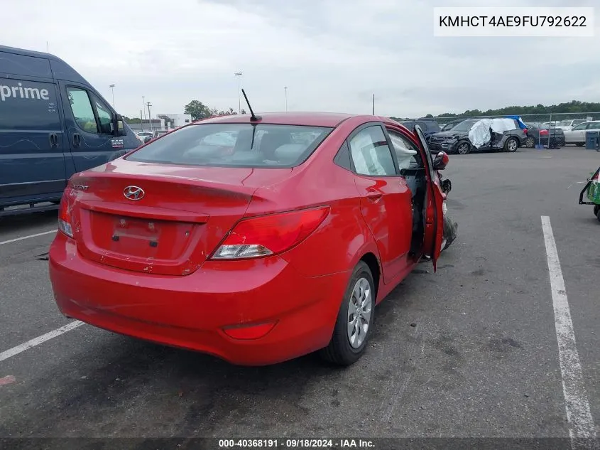 2015 Hyundai Accent Gls VIN: KMHCT4AE9FU792622 Lot: 40368191