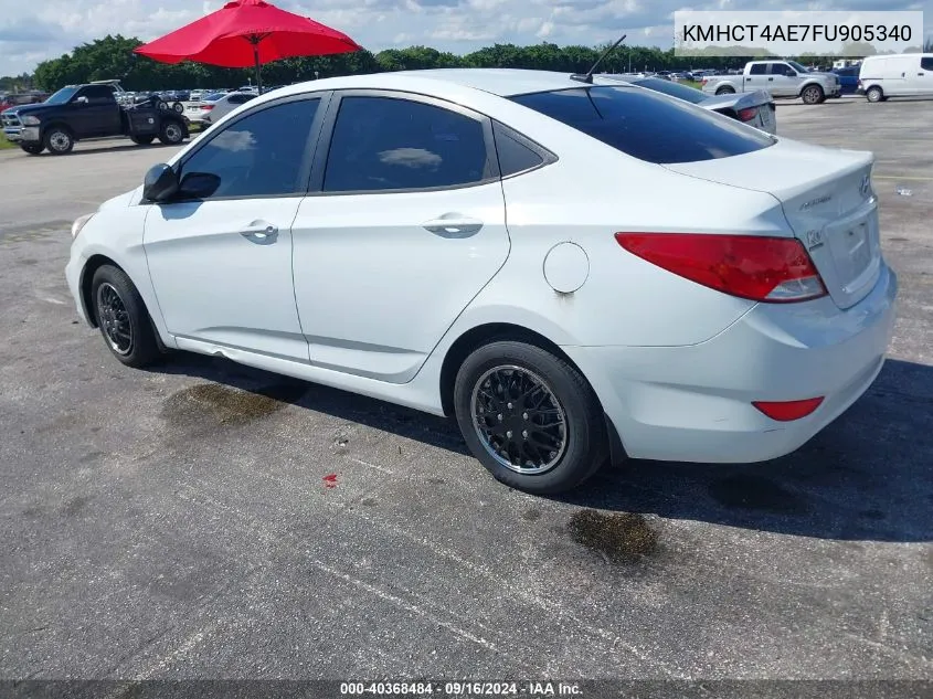 2015 Hyundai Accent Gls VIN: KMHCT4AE7FU905340 Lot: 40368484