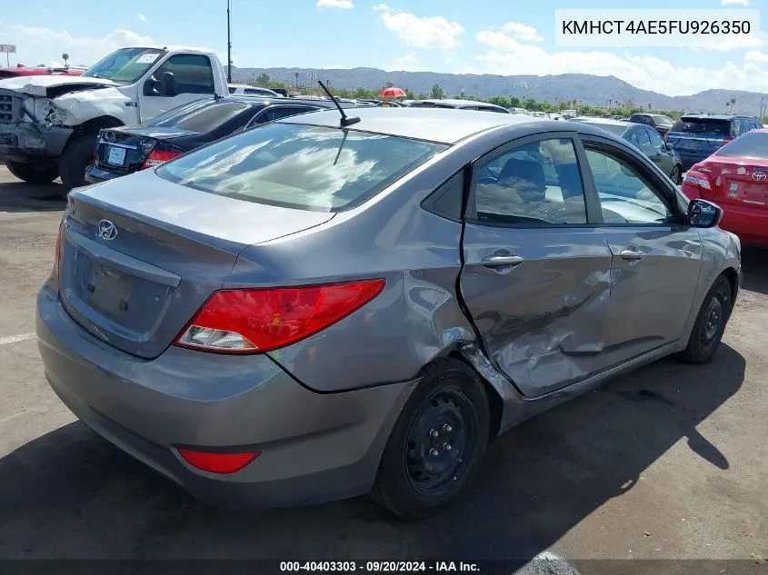 KMHCT4AE5FU926350 2015 Hyundai Accent Gls