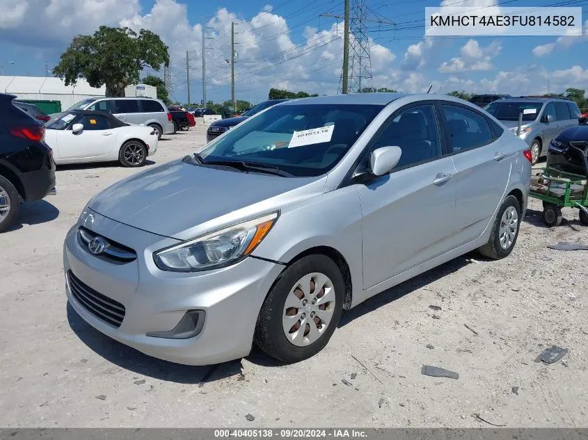 2015 Hyundai Accent Gls VIN: KMHCT4AE3FU814582 Lot: 40405138