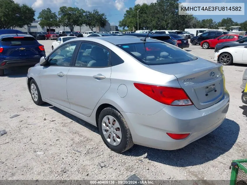 2015 Hyundai Accent Gls VIN: KMHCT4AE3FU814582 Lot: 40405138