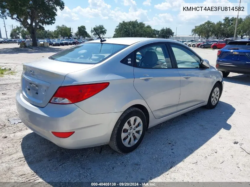 2015 Hyundai Accent Gls VIN: KMHCT4AE3FU814582 Lot: 40405138