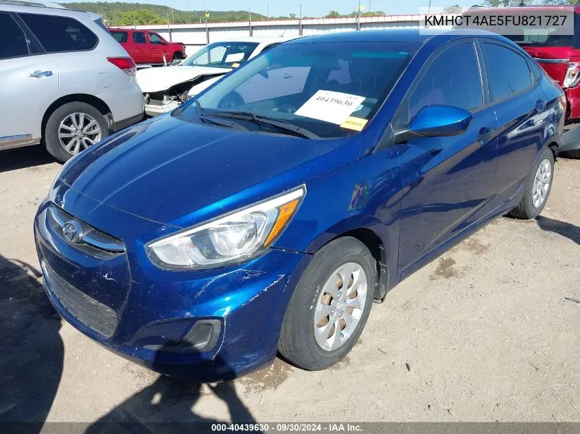 2015 Hyundai Accent Gls VIN: KMHCT4AE5FU821727 Lot: 40439630