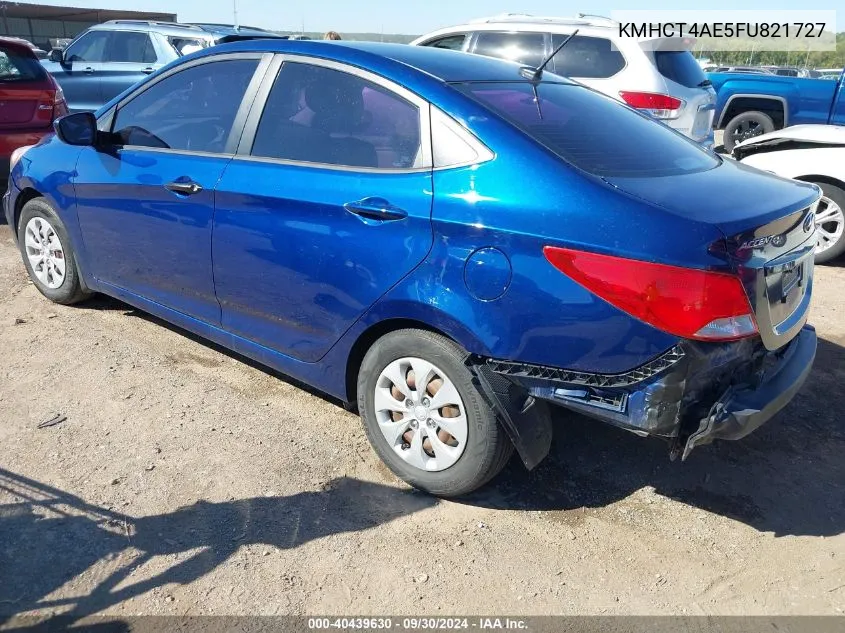 2015 Hyundai Accent Gls VIN: KMHCT4AE5FU821727 Lot: 40439630