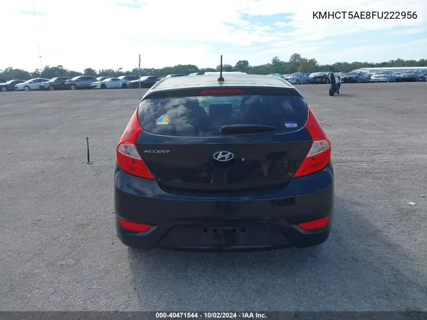 2015 Hyundai Accent Gs VIN: KMHCT5AE8FU222956 Lot: 40471544