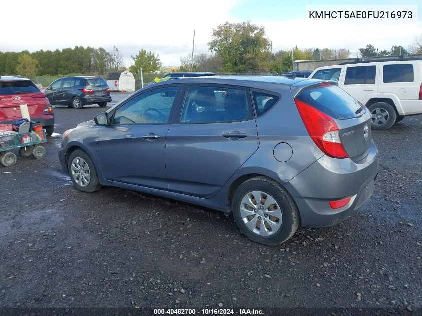 2015 Hyundai Accent Gs VIN: KMHCT5AE0FU216973 Lot: 40482700