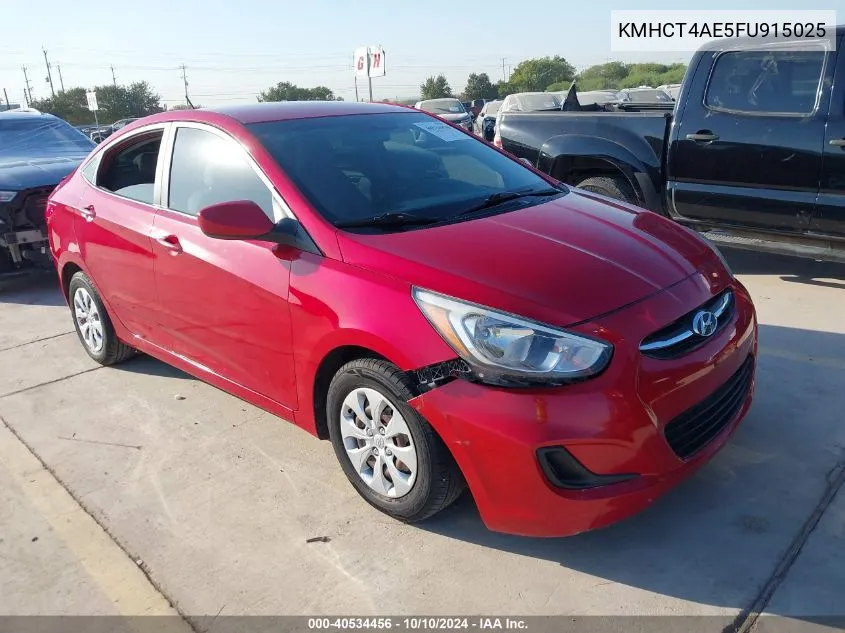 2015 Hyundai Accent Gls VIN: KMHCT4AE5FU915025 Lot: 40534456