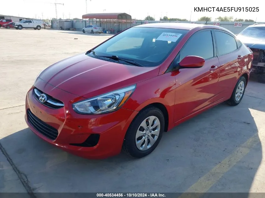 2015 Hyundai Accent Gls VIN: KMHCT4AE5FU915025 Lot: 40534456