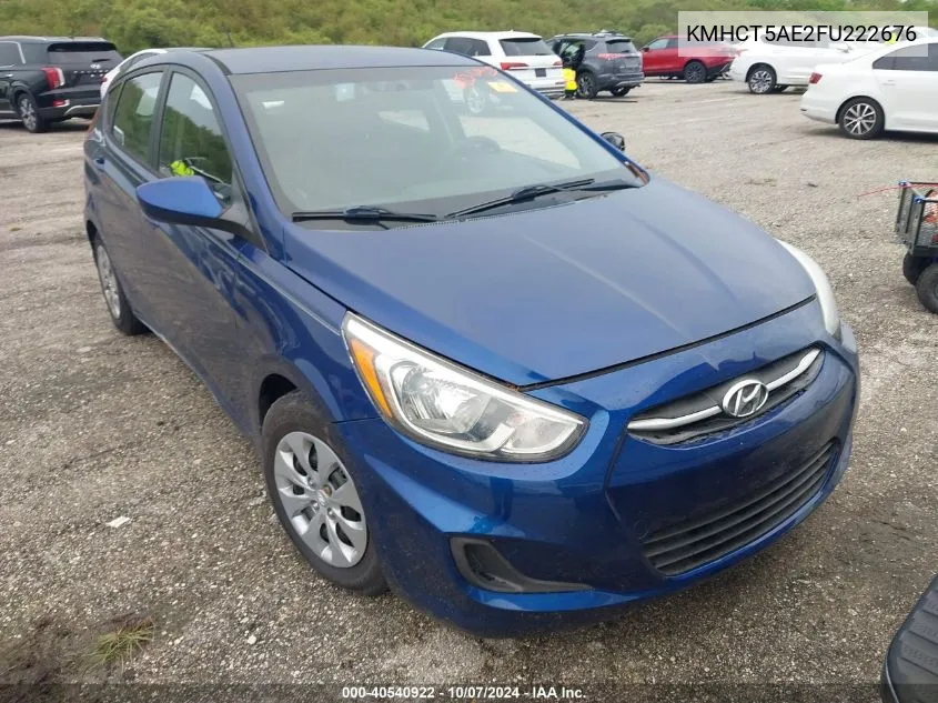 2015 Hyundai Accent Gs VIN: KMHCT5AE2FU222676 Lot: 40540922