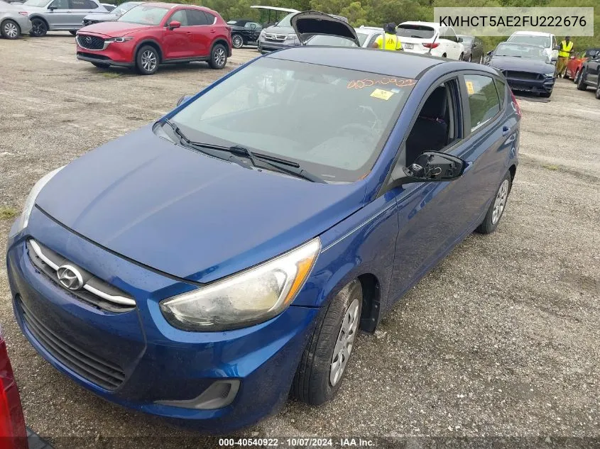 2015 Hyundai Accent Gs VIN: KMHCT5AE2FU222676 Lot: 40540922