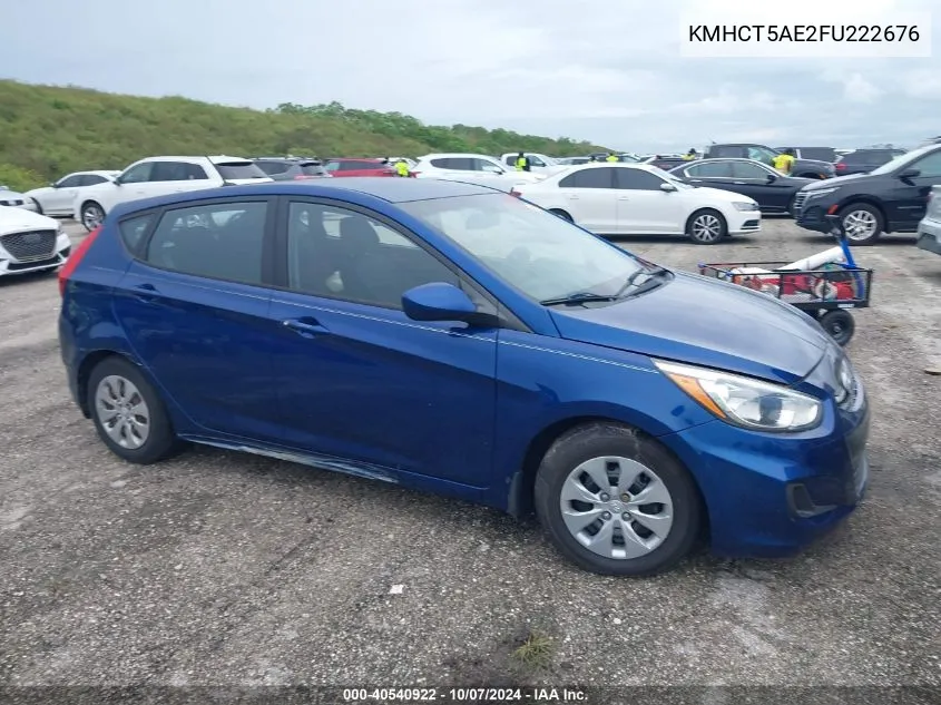 2015 Hyundai Accent Gs VIN: KMHCT5AE2FU222676 Lot: 40540922