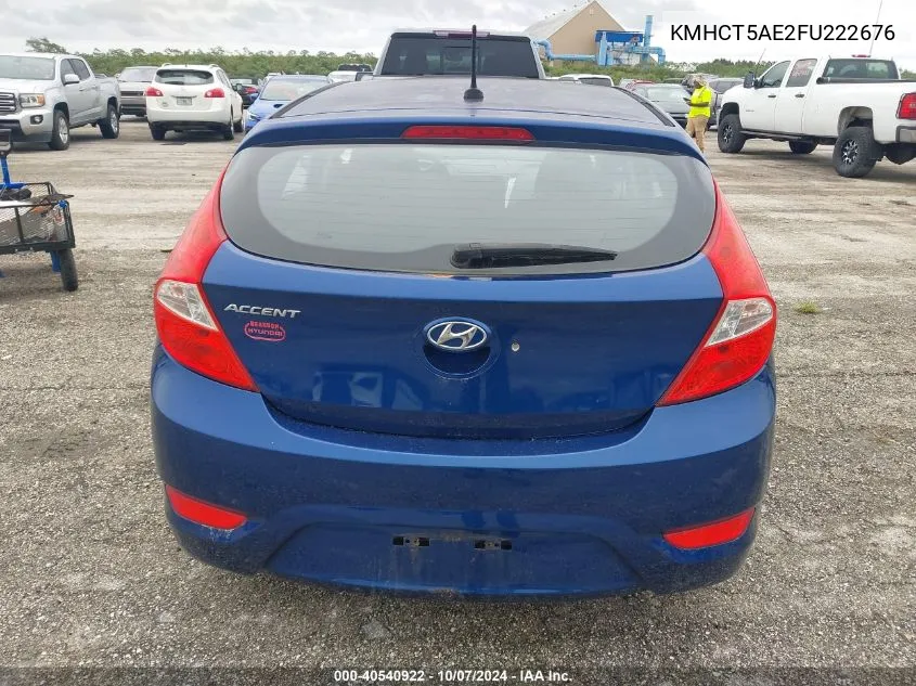 2015 Hyundai Accent Gs VIN: KMHCT5AE2FU222676 Lot: 40540922