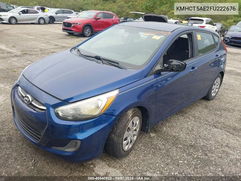 2015 Hyundai Accent Gs VIN: KMHCT5AE2FU222676 Lot: 40540922