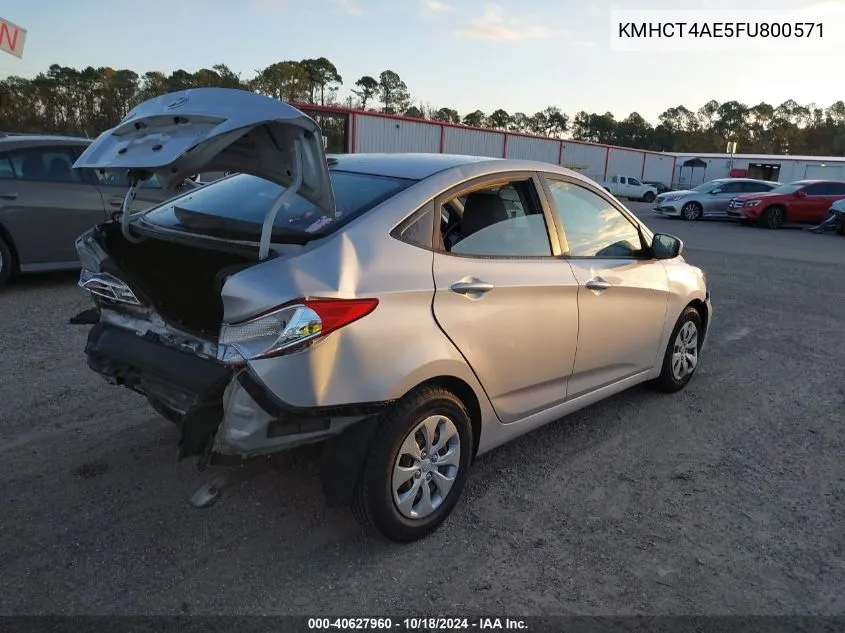 KMHCT4AE5FU800571 2015 Hyundai Accent Gls