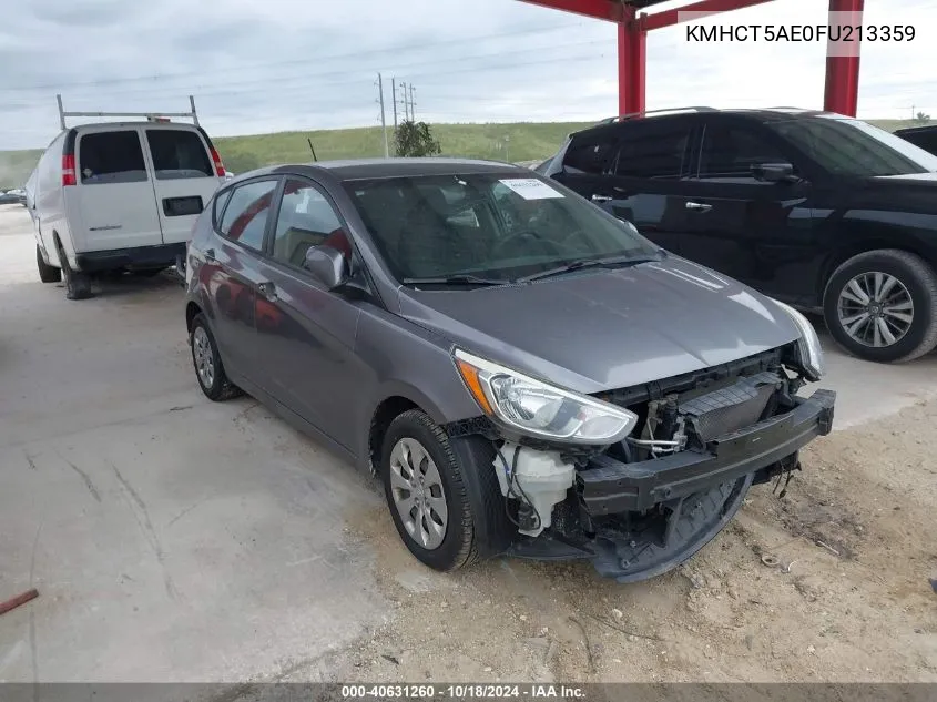 2015 Hyundai Accent Gs VIN: KMHCT5AE0FU213359 Lot: 40631260