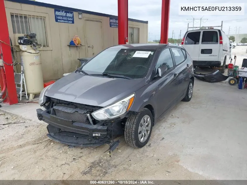 2015 Hyundai Accent Gs VIN: KMHCT5AE0FU213359 Lot: 40631260