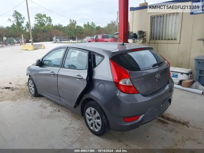 2015 Hyundai Accent Gs VIN: KMHCT5AE0FU213359 Lot: 40631260