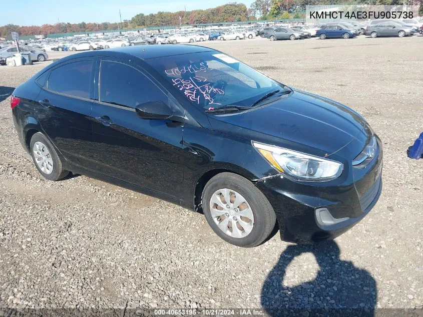 2015 Hyundai Accent Gls VIN: KMHCT4AE3FU905738 Lot: 40653195