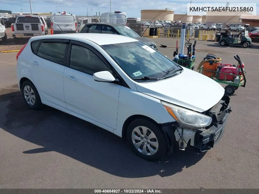 KMHCT5AE4FU215860 2015 Hyundai Accent Gs