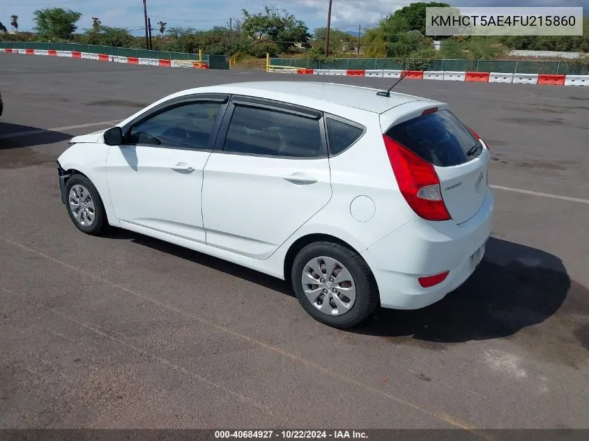 2015 Hyundai Accent Gs VIN: KMHCT5AE4FU215860 Lot: 40684927