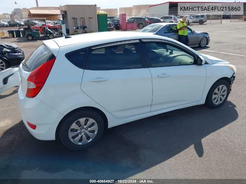 2015 Hyundai Accent Gs VIN: KMHCT5AE4FU215860 Lot: 40684927