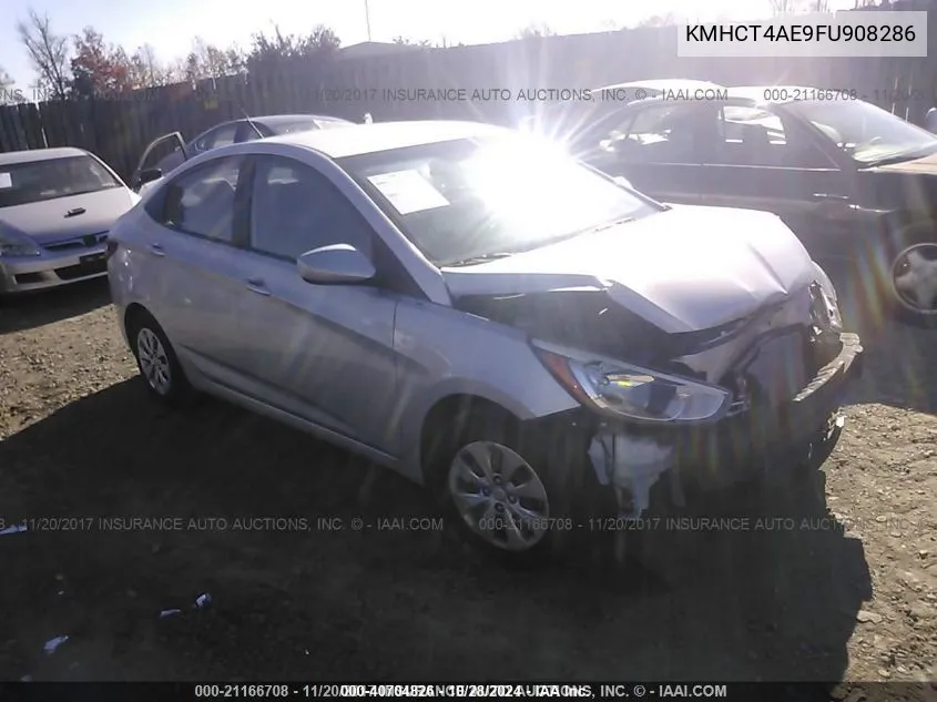 2015 Hyundai Accent Gls VIN: KMHCT4AE9FU908286 Lot: 40704826