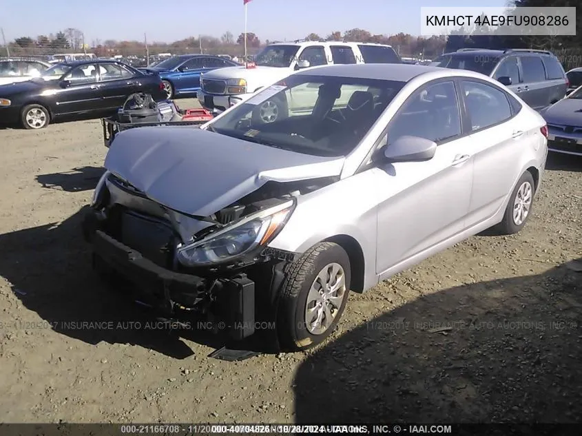 2015 Hyundai Accent Gls VIN: KMHCT4AE9FU908286 Lot: 40704826