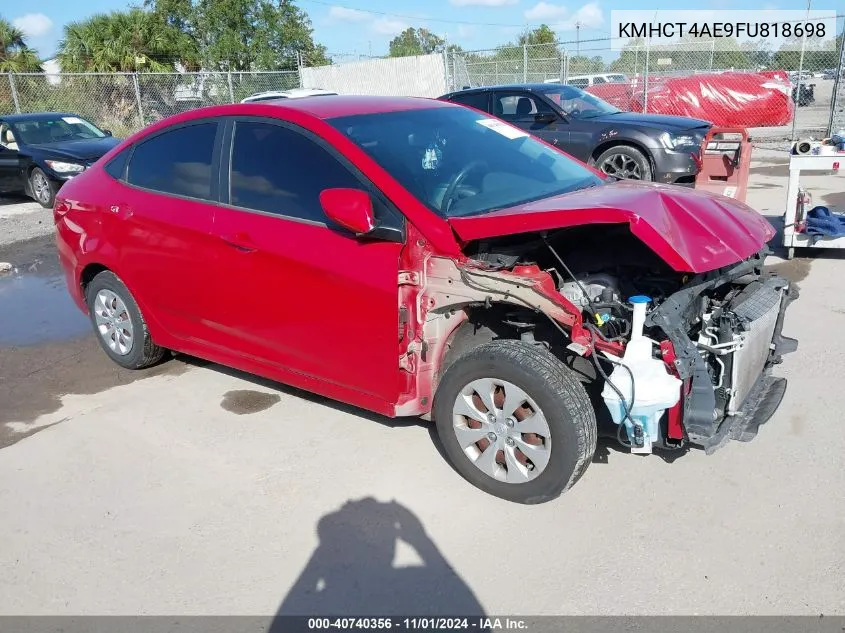 2015 Hyundai Accent Gls VIN: KMHCT4AE9FU818698 Lot: 40740356