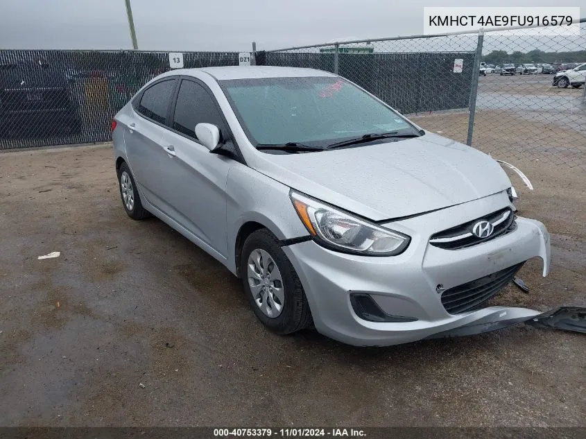 2015 Hyundai Accent Gls VIN: KMHCT4AE9FU916579 Lot: 40753379