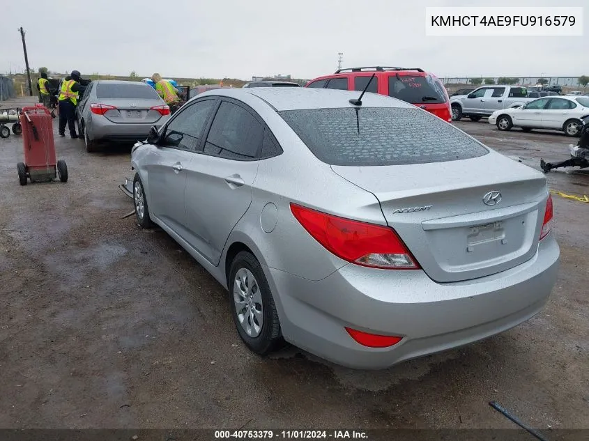 2015 Hyundai Accent Gls VIN: KMHCT4AE9FU916579 Lot: 40753379