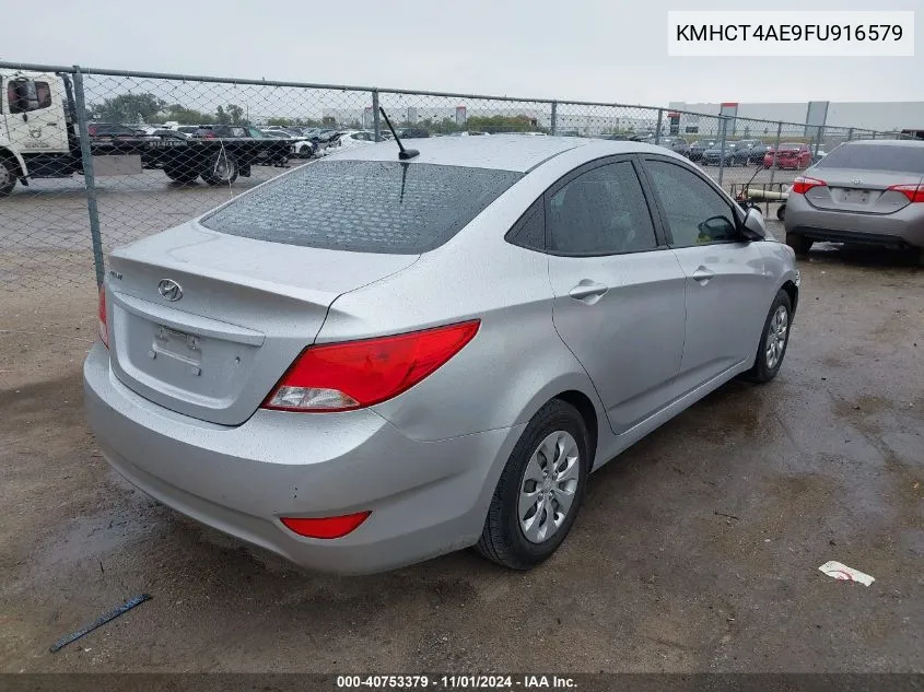 2015 Hyundai Accent Gls VIN: KMHCT4AE9FU916579 Lot: 40753379