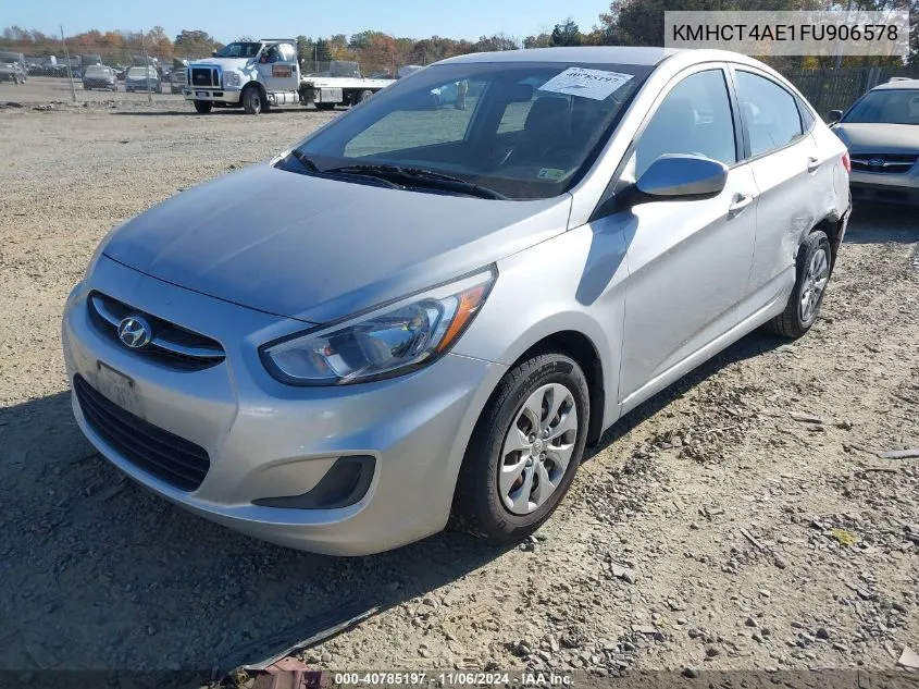 2015 Hyundai Accent Gls VIN: KMHCT4AE1FU906578 Lot: 40785197